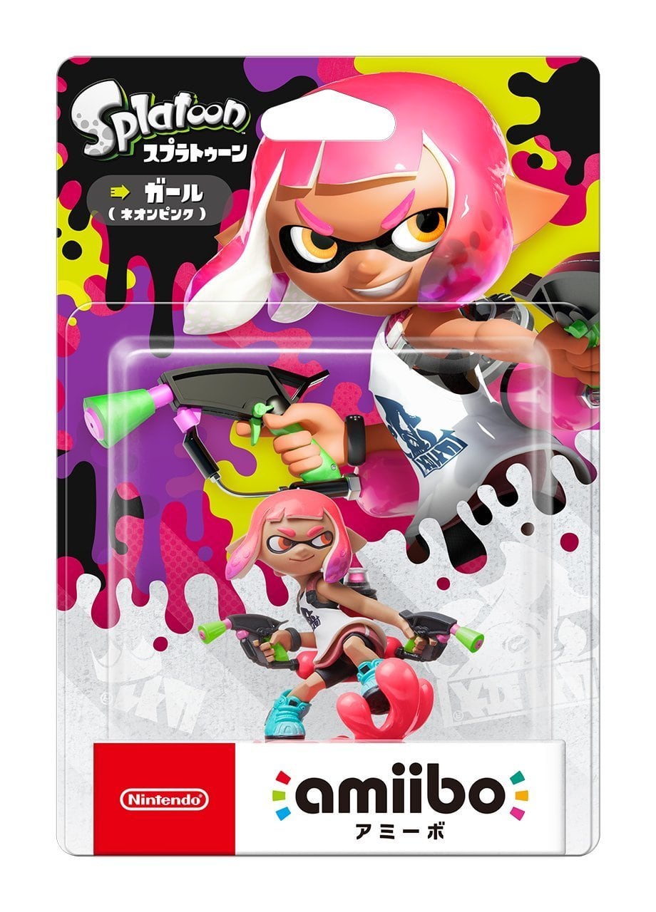 スプラトゥーン ２ amiibo ガール イカ ボーイ ネオピンク-