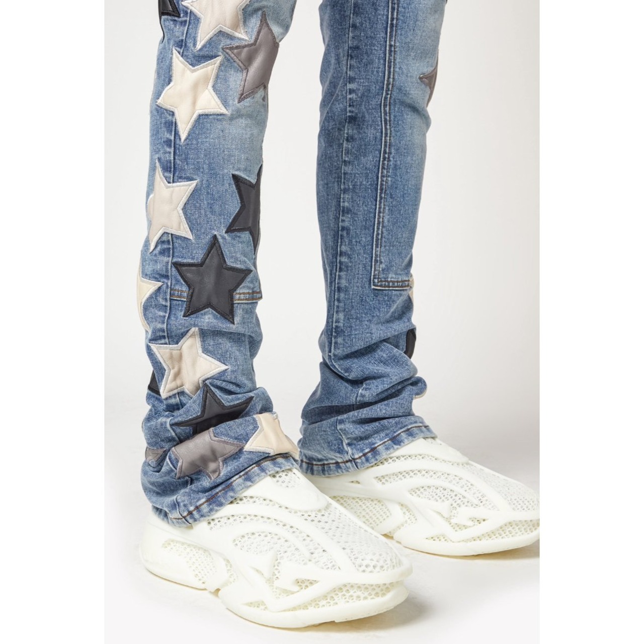 GUAPI / aqua blue vintage stars denim