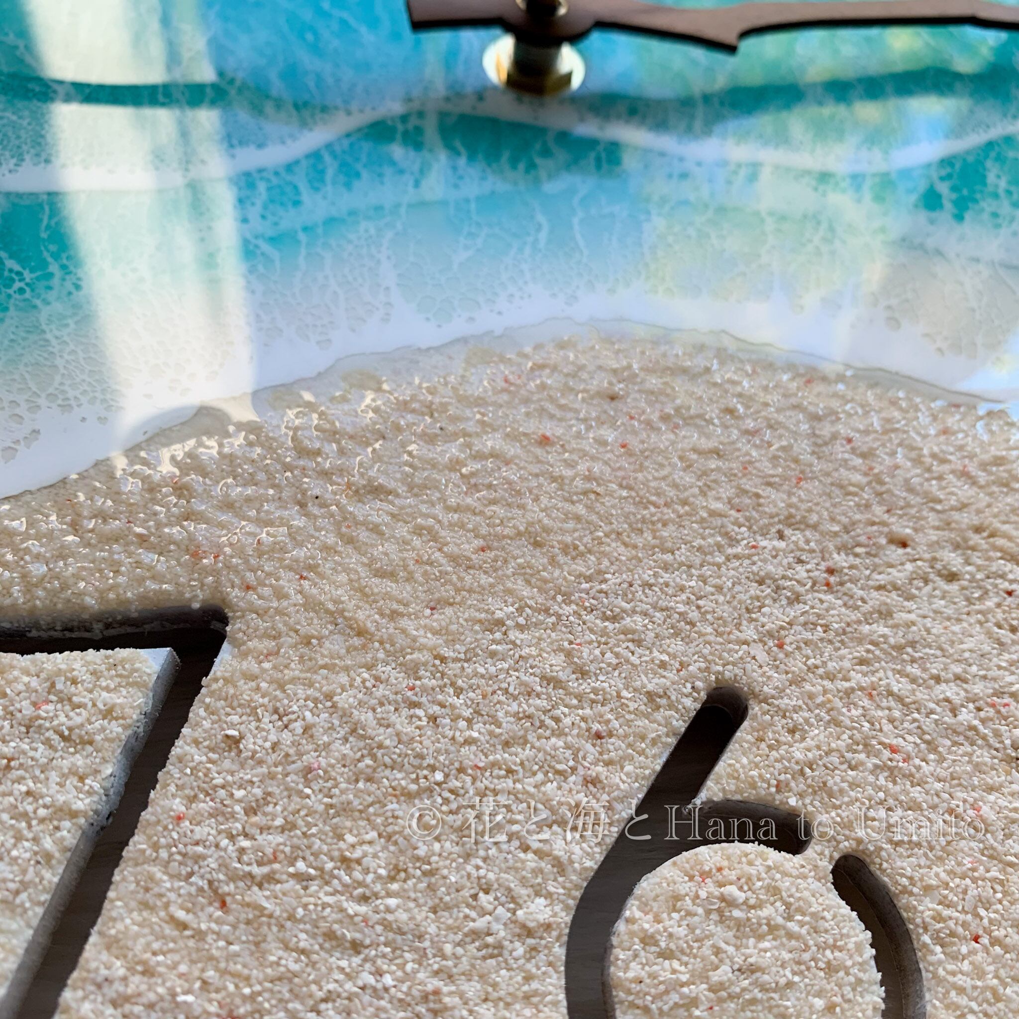海と白波の壁掛け時計✳︎海レジンアート オーシャンアート | 花と海と