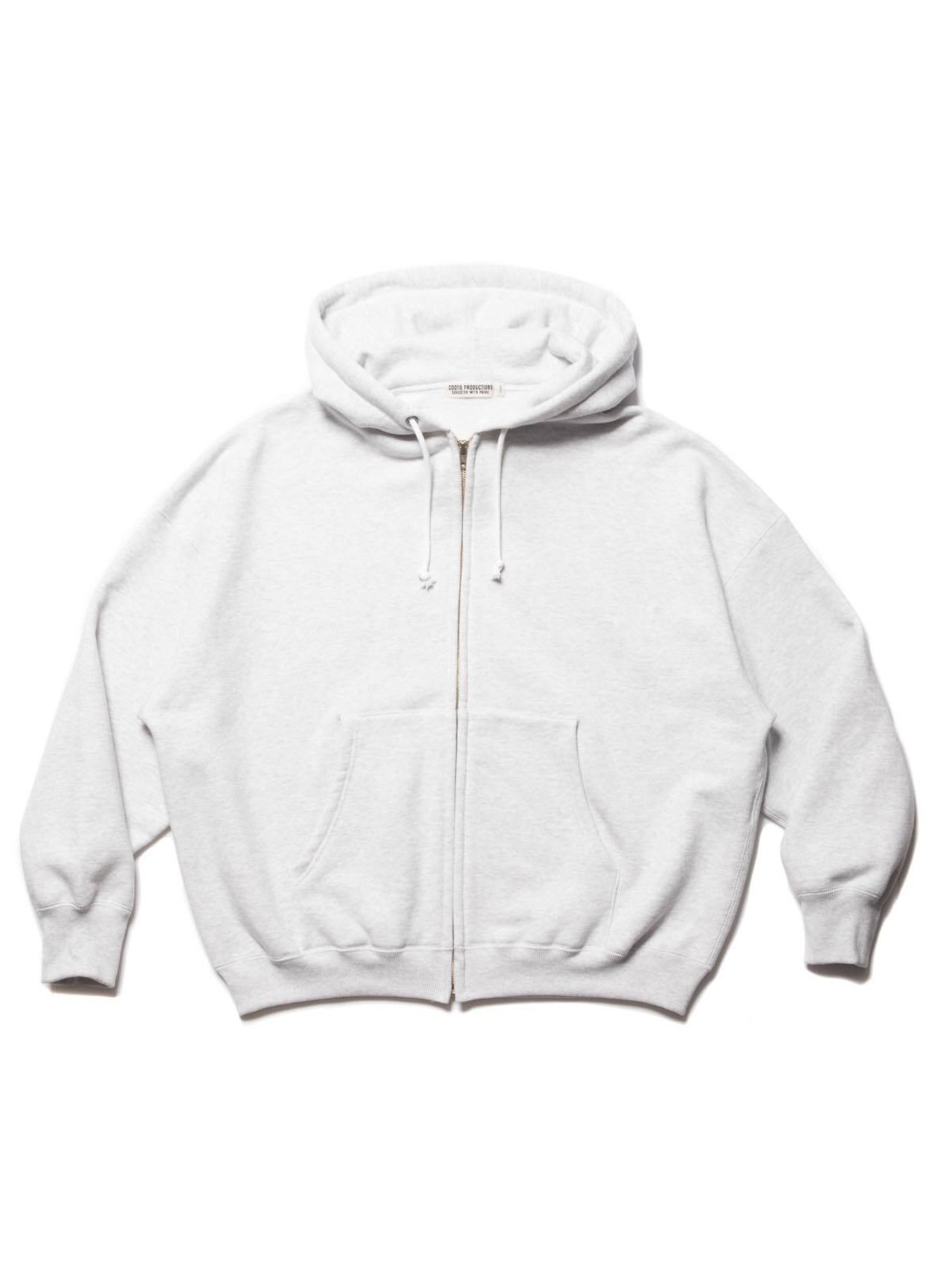 Heavy Oz Sweat Full Zip Hoodie - Ash Gray -