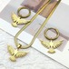 ペンダント ピアス ネックレス  動物 アニマル ステンレス ゴールド ハート ハト 鳥 レディース ファッション 鳩 ピジョン
