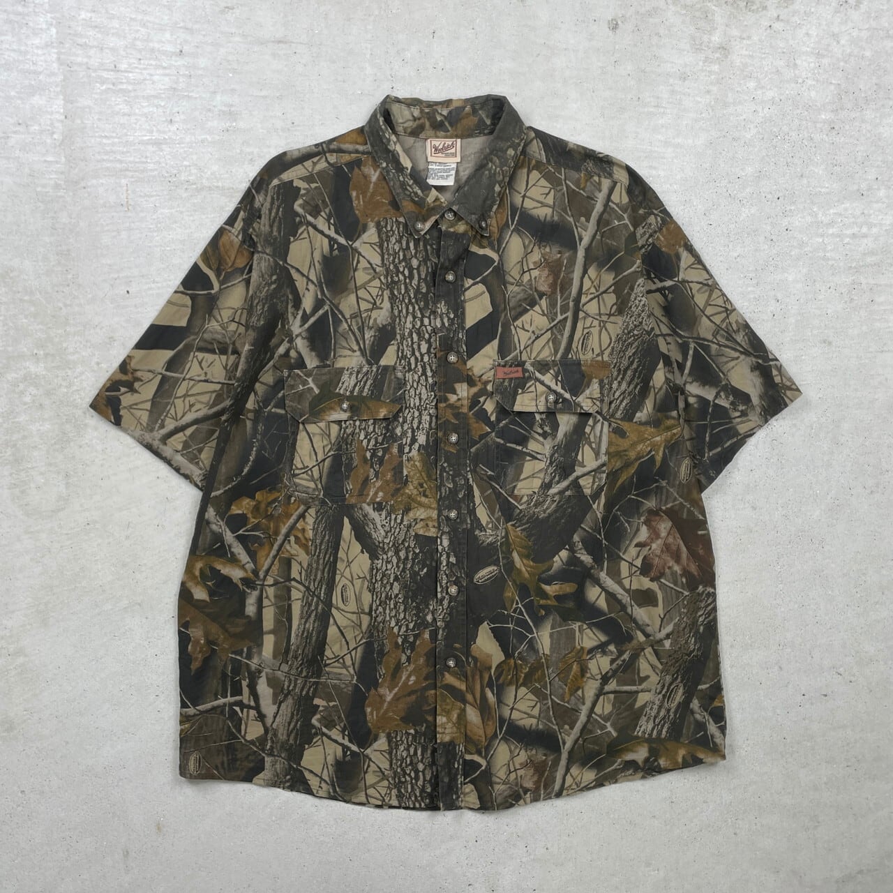 90年代 WOOLRICH ウールリッチ リアルツリー 総柄 半袖シャツ 90年代 WOOLRICH ウールリッチ リアルツリー 総柄 半袖シャツ