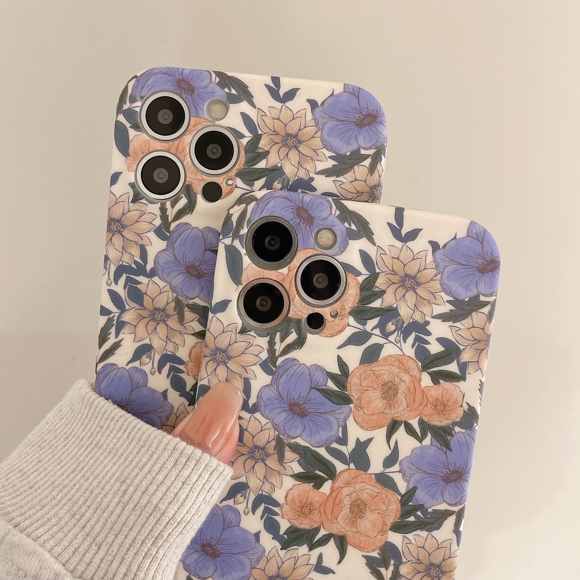 レトロな花柄◎かわいい フラワー プリント 花柄 おしゃれ iphoneケース スマホケース ND-14462