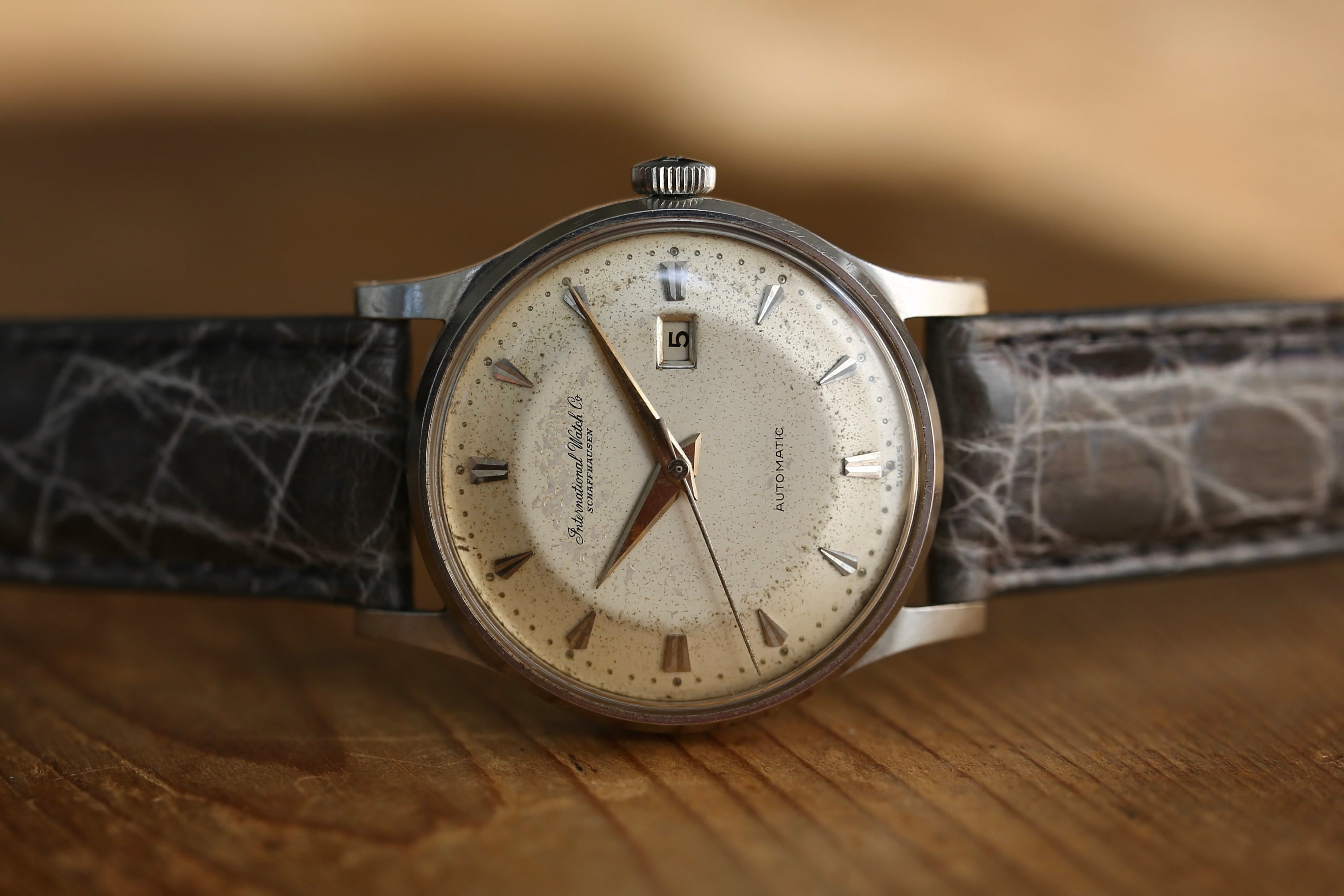 【 IWC 】 1950’s インターナショナルウォッチカンパニー ボンベダイヤル 自動巻き / Vintagewatch / Cal8521