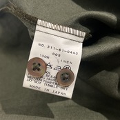 リネン 100% SHIPS シップス エポレット付き ミリタリー サファリ シャツ ジャケット サイズ S /カーキ系 レディース