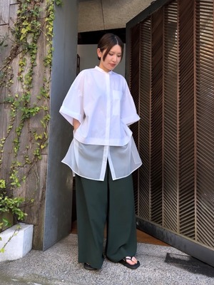 【26AW | WOMEN】ENFOLD エンフォルド / シャツ / SHEER BOTTOM SHIRT 300JA230-0791