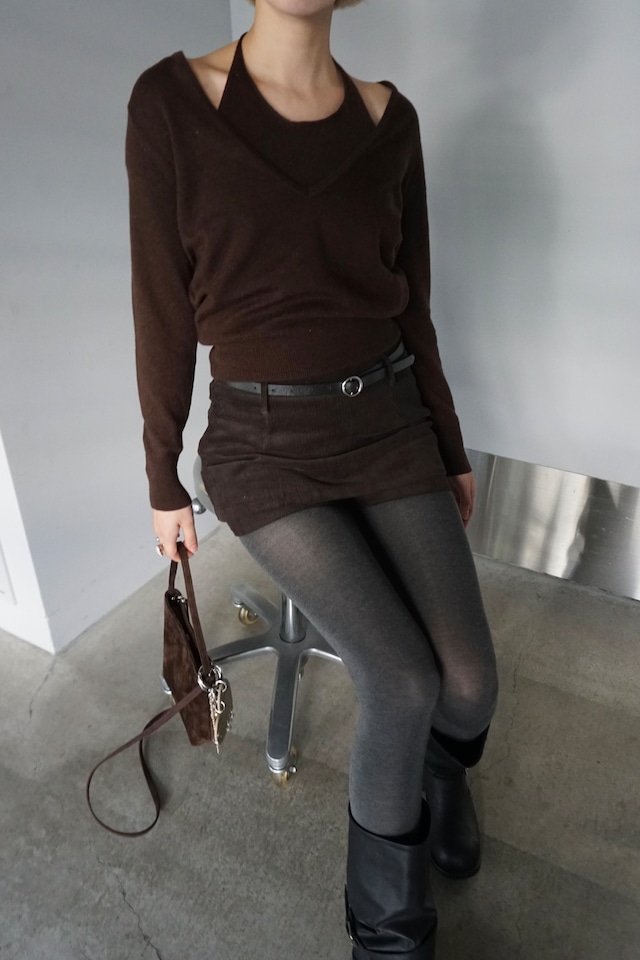 CAMI SET KNIT TOPS (BROWN) 2510-62-332 CAMI SET KNIT TOPS (BROWN) 2510-62-332