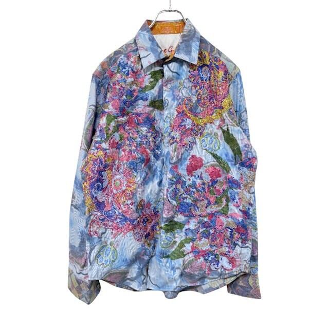 中古 ロバートグラハム Robert Graham LIMITED EDITION 長袖シャツ クリーニング済み 刺繍 総柄 メンズ Mサイズ