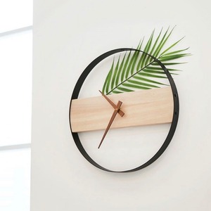 botanical wood wall clock / ボタニカルウッド 壁掛け時計 北欧 韓国