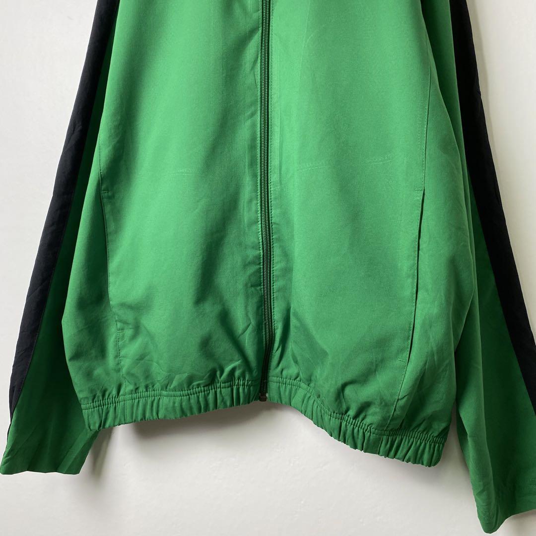 M NIKE サイドライン ロゴ刺繍 ナイロンジャケット 緑黒 M S1810