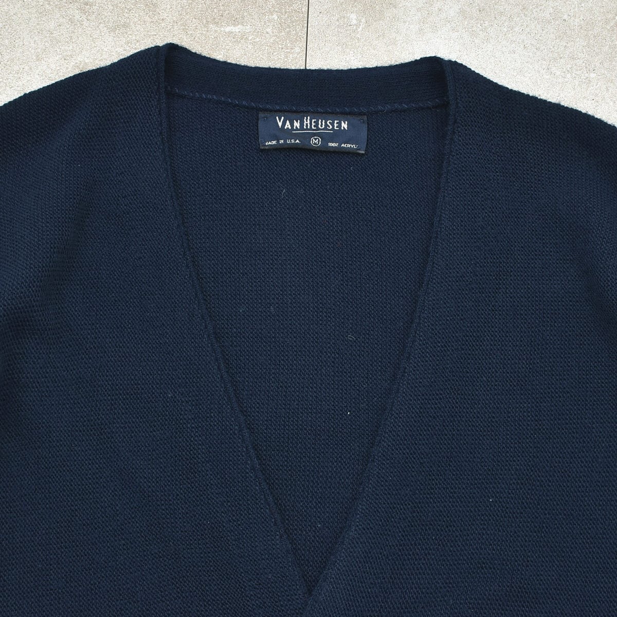 60s VAN HEUSEN M カーディガン マルチカラー モヘアウール 80s～ VAN 