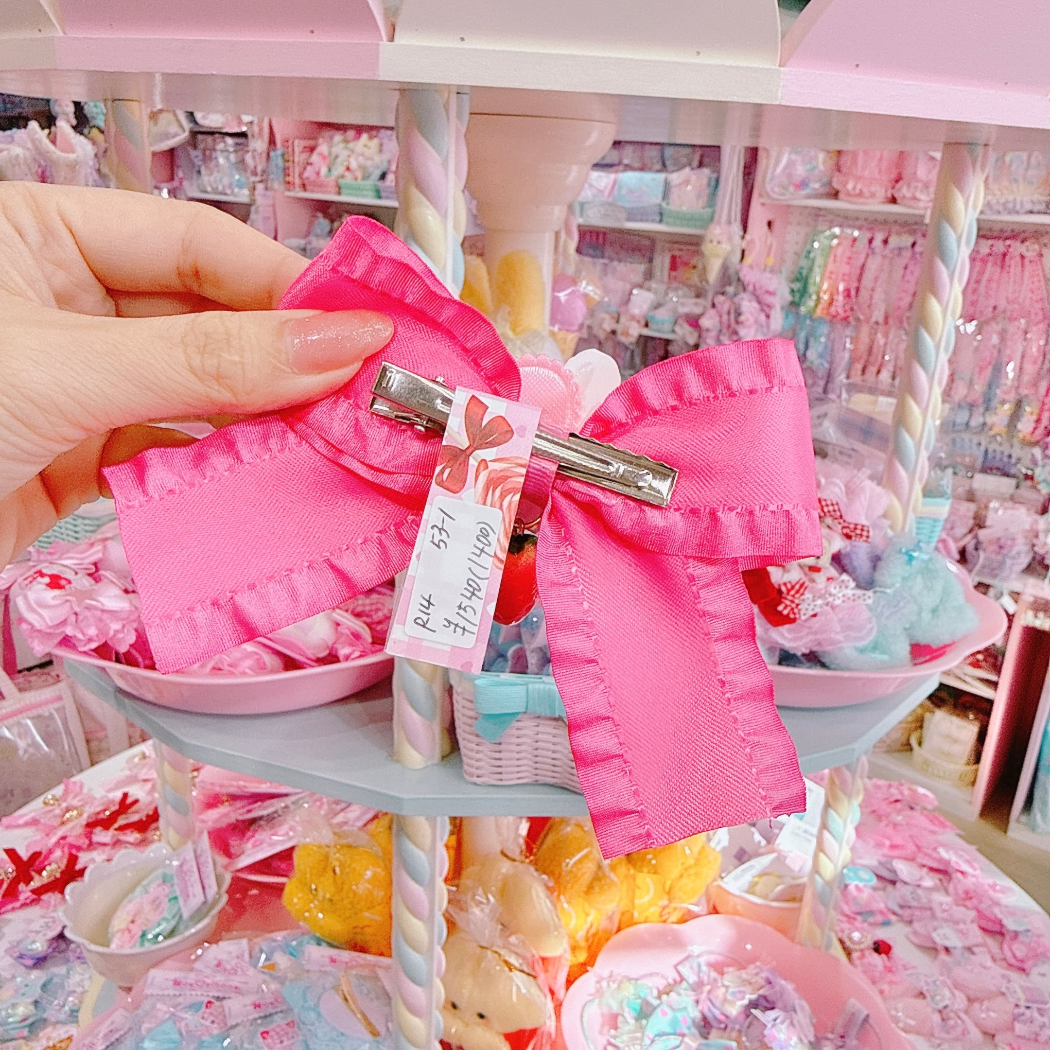 【R14】53-1ポニーリボンヘアクリップ