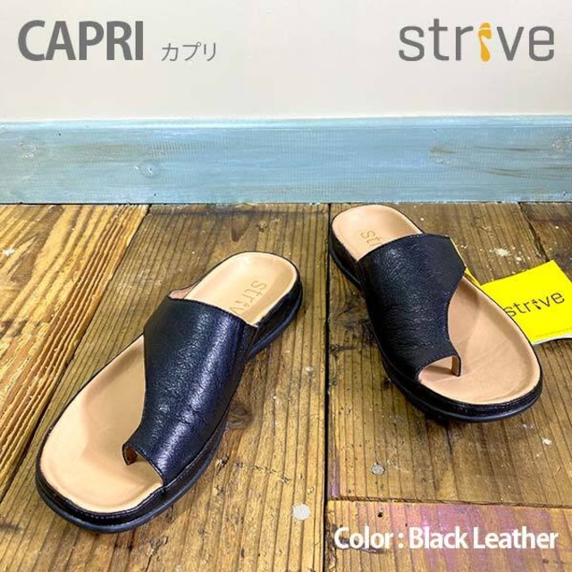 STRIVE CAPRI Black ストライブ カプリ ブラック レザー APMA認定証 サンダル イギリス