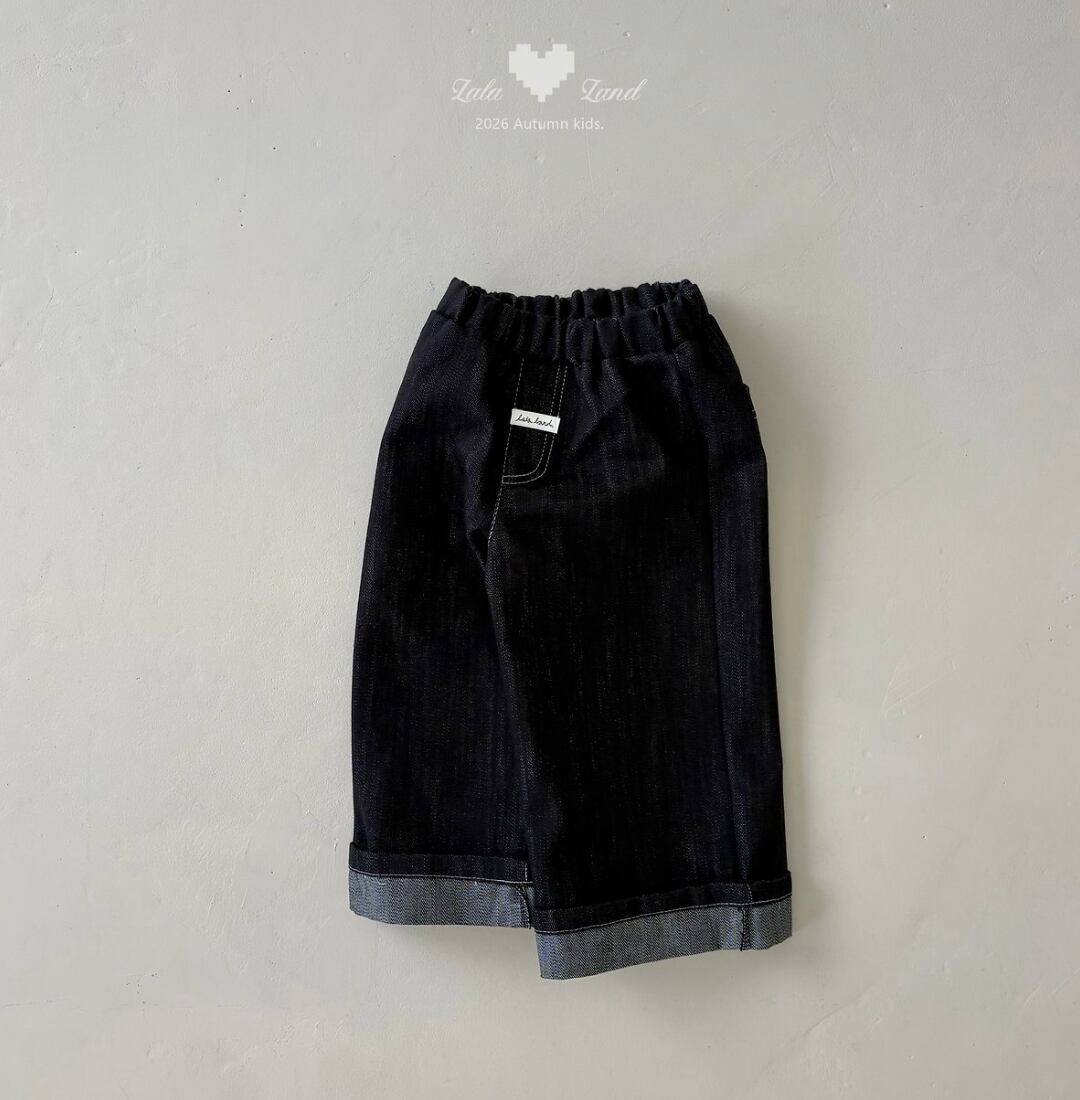 送料無料【予約】/ kidsロールアップデニム /lalaland