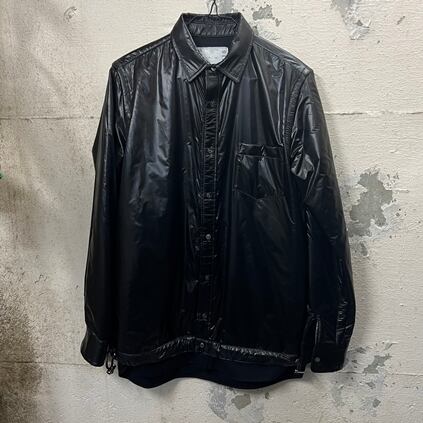 sacai サカイ ナイロンシャツ 20-02416M 1 ブラック【表参道t11】 | ブランド古着brooch powered by BASE