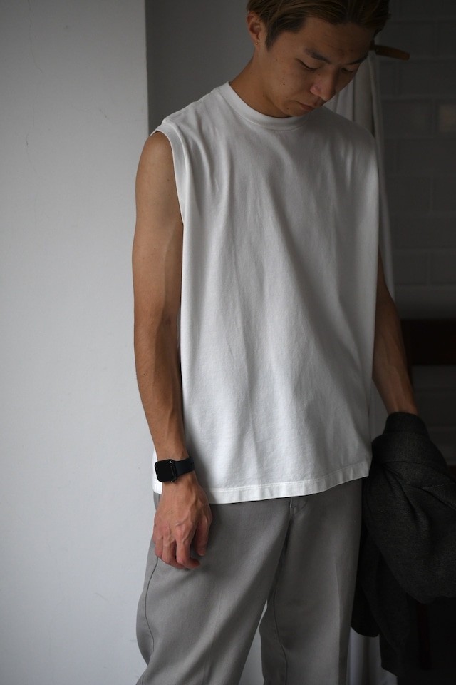 awasa / 2-pack sleeveles t-shirts (White)