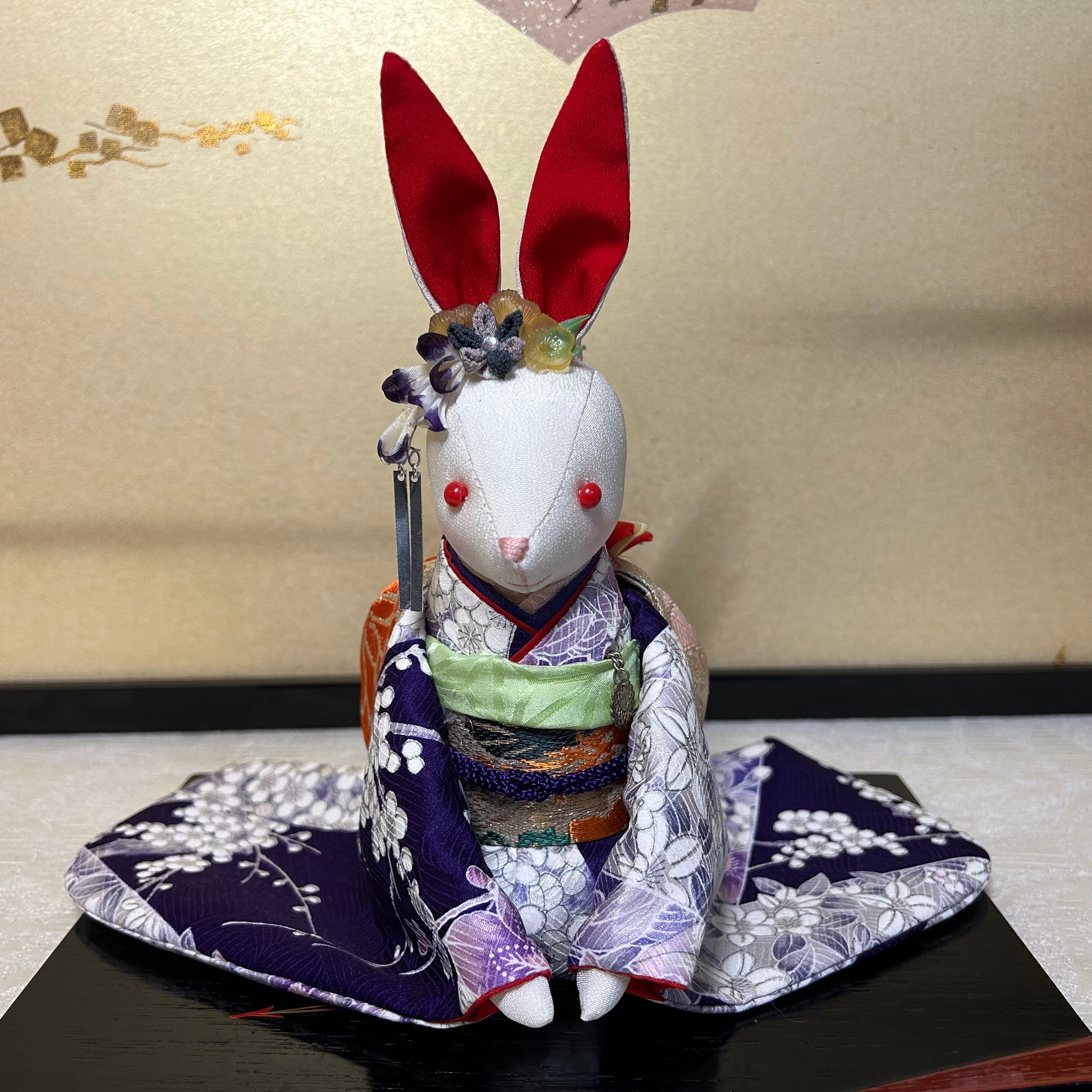 ウサギのひな人形 ハンドメイド伝統的な和服仕立て うさぎの人形【DO-017】 | 手づくり工房 とも