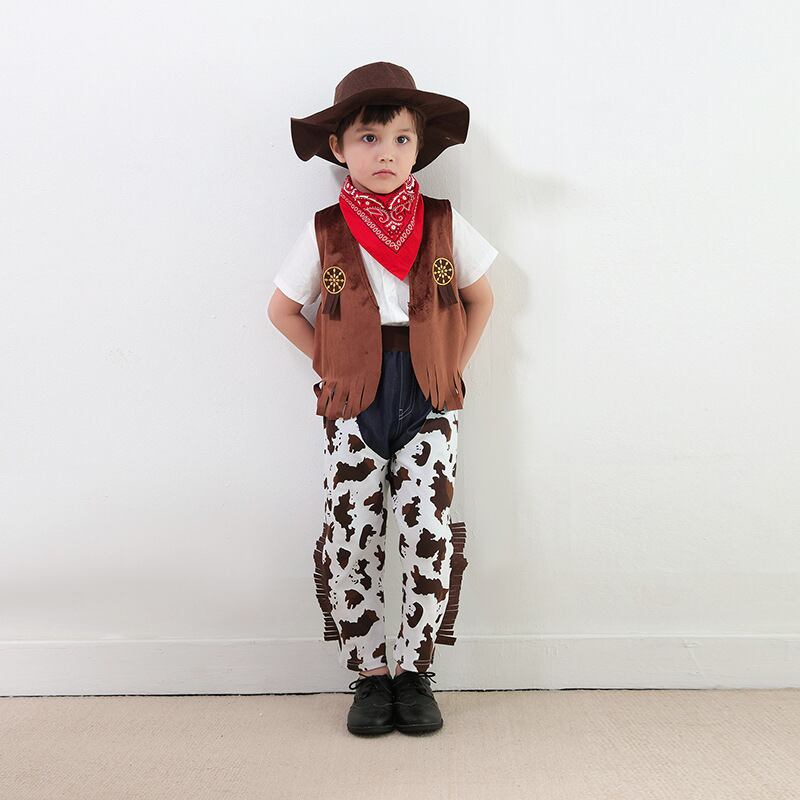 カウボーイコスチューム 4点セット バンパイア ハロウィン コスプレ