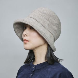 【2026AW】ジャージーウール フクレ セーラー｜ベージュ／ブラック／ブラウン　　Jersey Wool Textured Sailor Hat