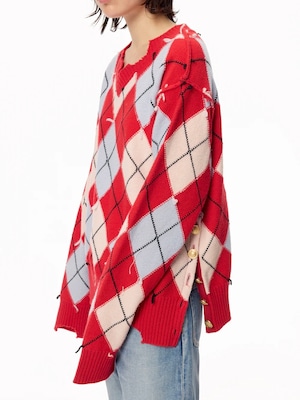 【25AW】MASU エムエーエスユー / DIAMOND SCRAPED SWEATER / セーター