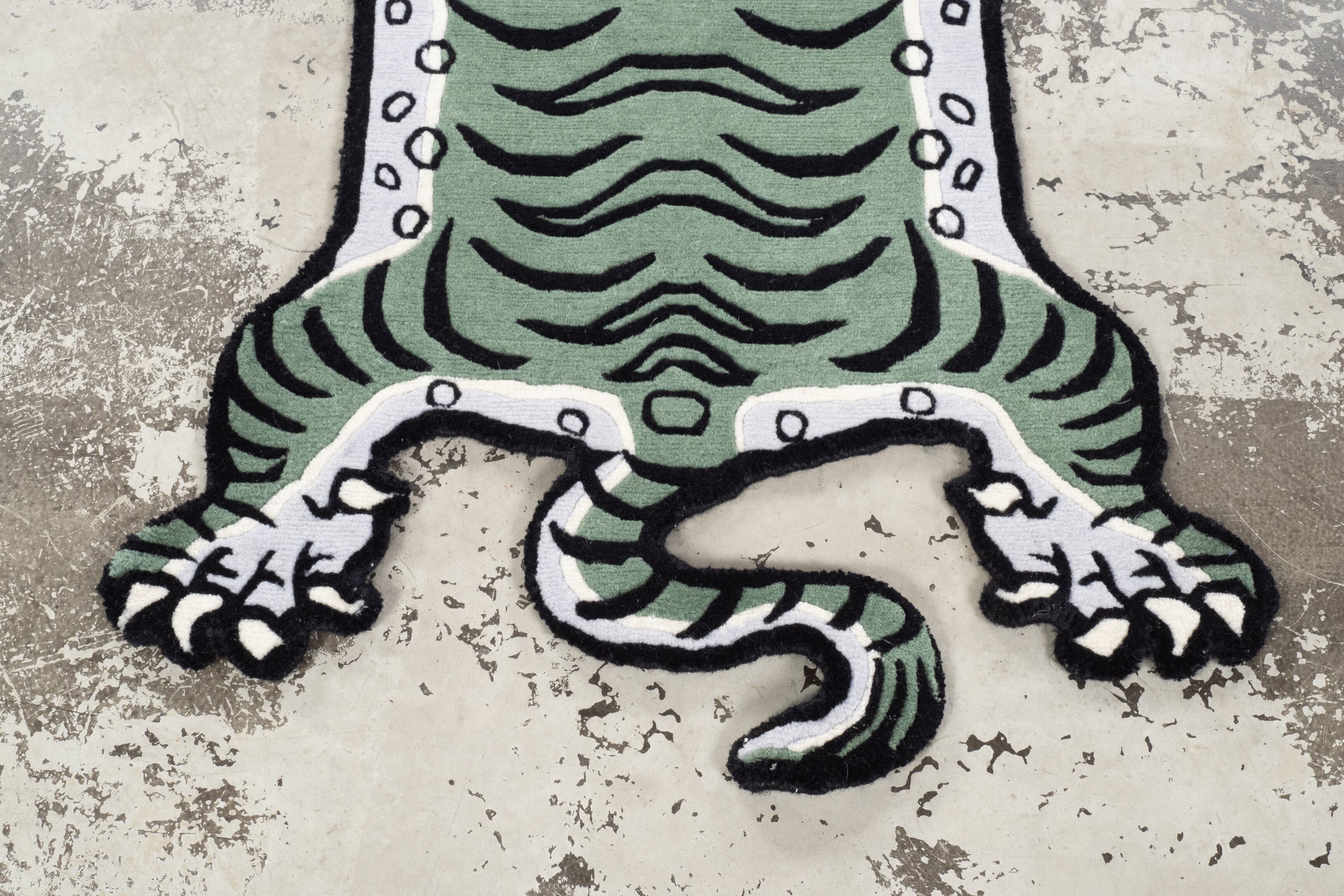 Tibetan Tiger Rug 《Sサイズ•ウール・オリジナル2・フォレスト
