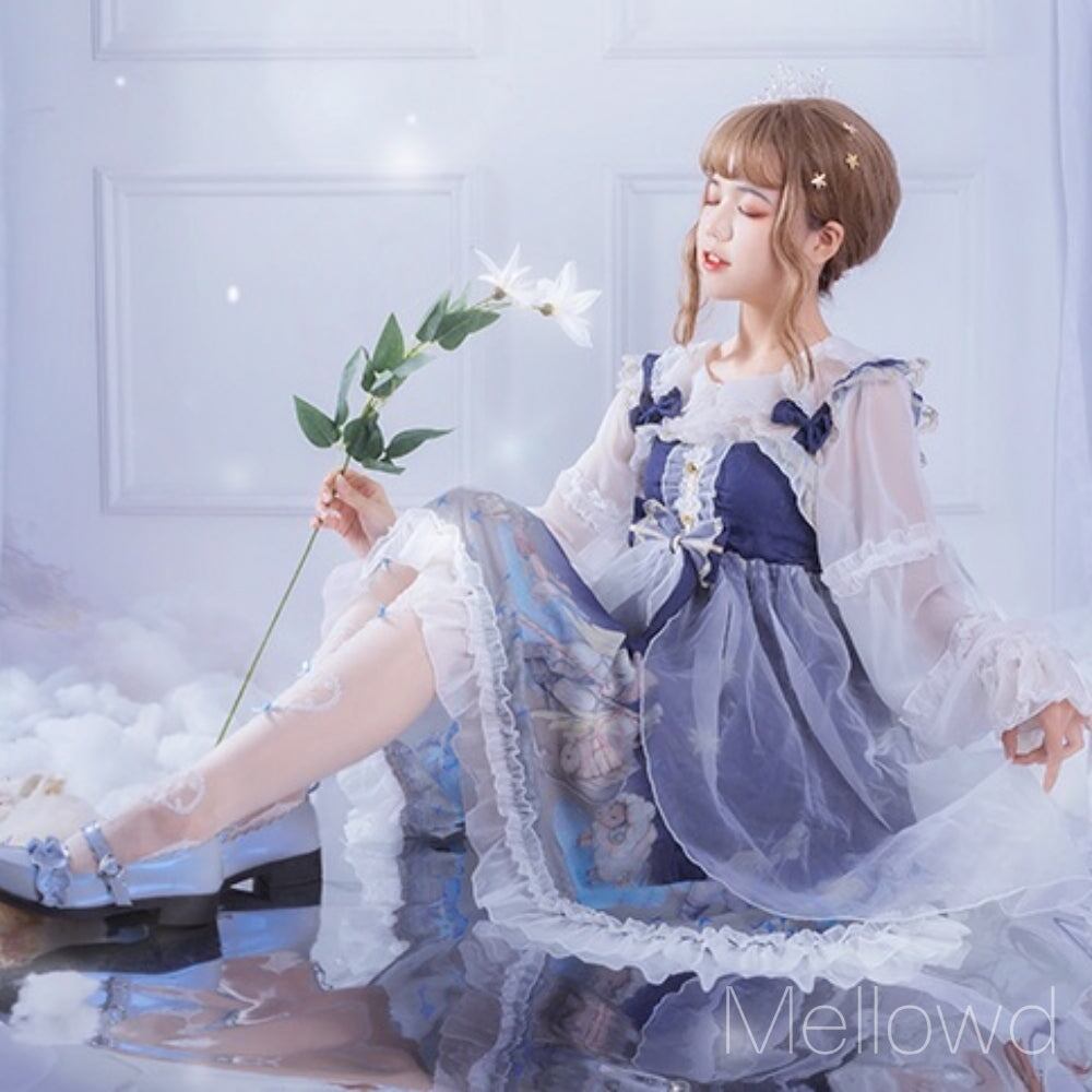 ファンタジーチュールノースリーブワンピース Mellowd