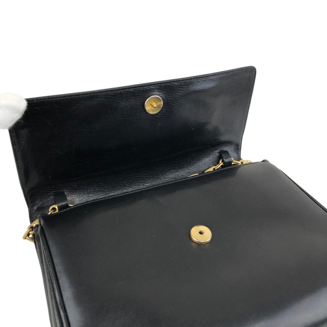 CELINE セリーヌ ショルダーバッグ ブラック ホースビット ブラゾンチェーン レザー vintage ヴィンテージ オールド zstzja