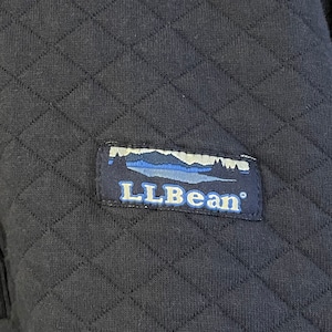 【L.L.Bean】ハーフボタン スナップ キルティング スウェット 刺繍ロゴ ワンポイント エルエルビーン アメリカ古着
