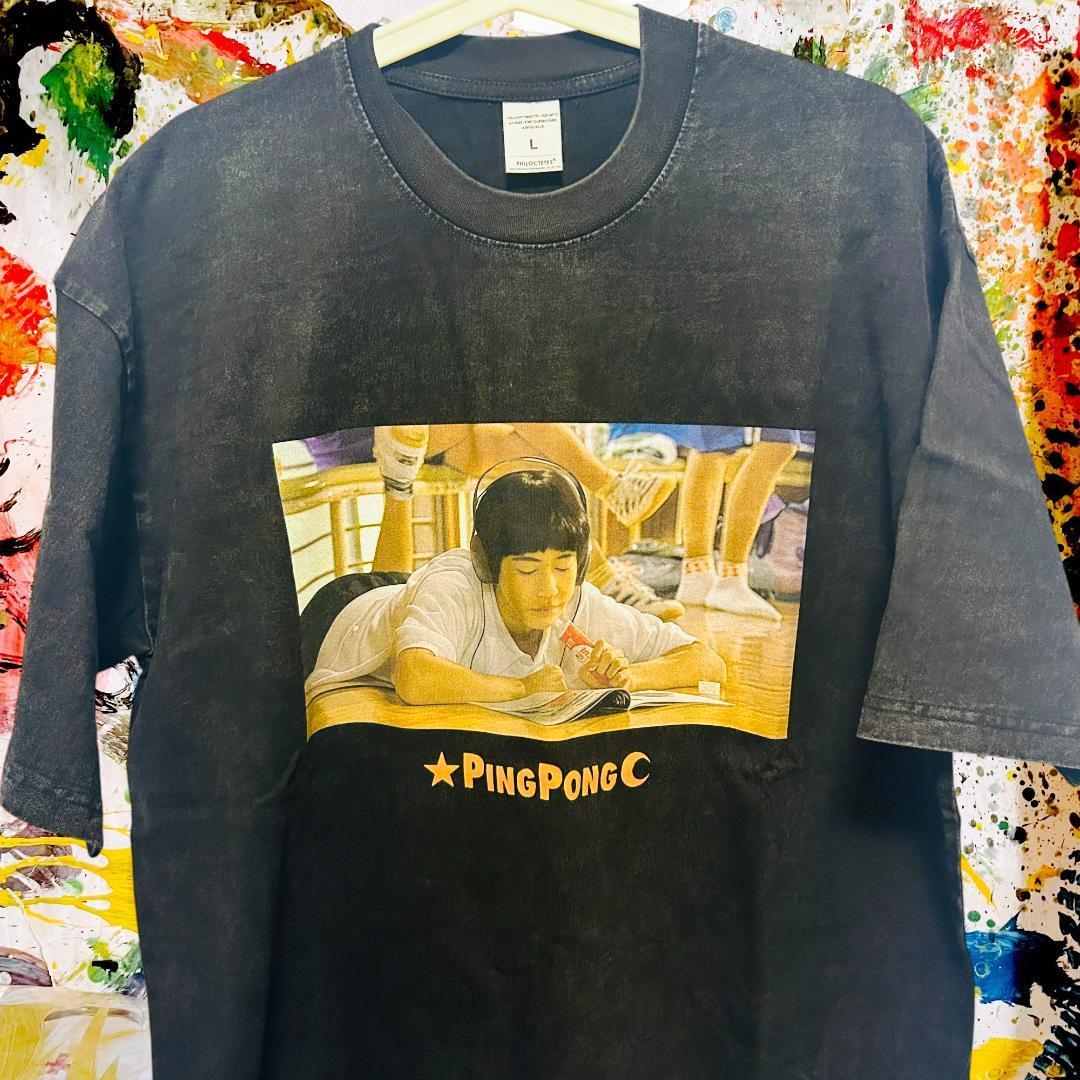 ピンポン ペコ リプリント メンズ Tシャツ 半袖 春 夏 L XL 個性的