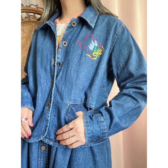embroidery denim jacket