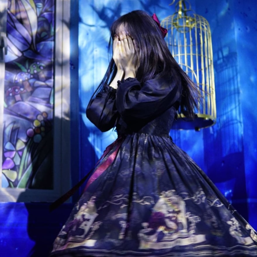 禁忌の書庫と深紅の薔薇JSK|ゴスロリ・クラシカル・ジャンパースカート・多層フリル