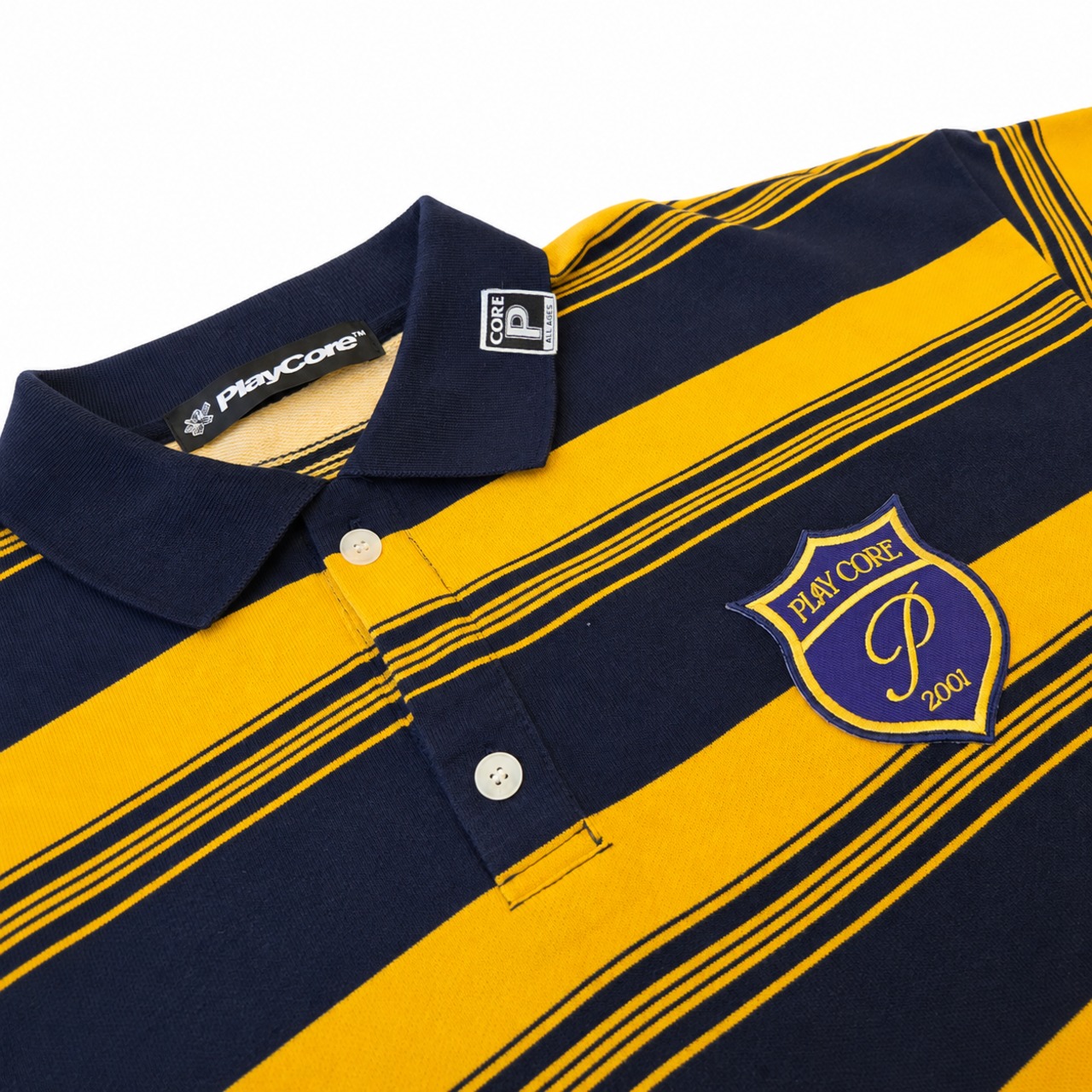 Emblem Stripe Polo Shirt / YELLOW×BLACK - 2