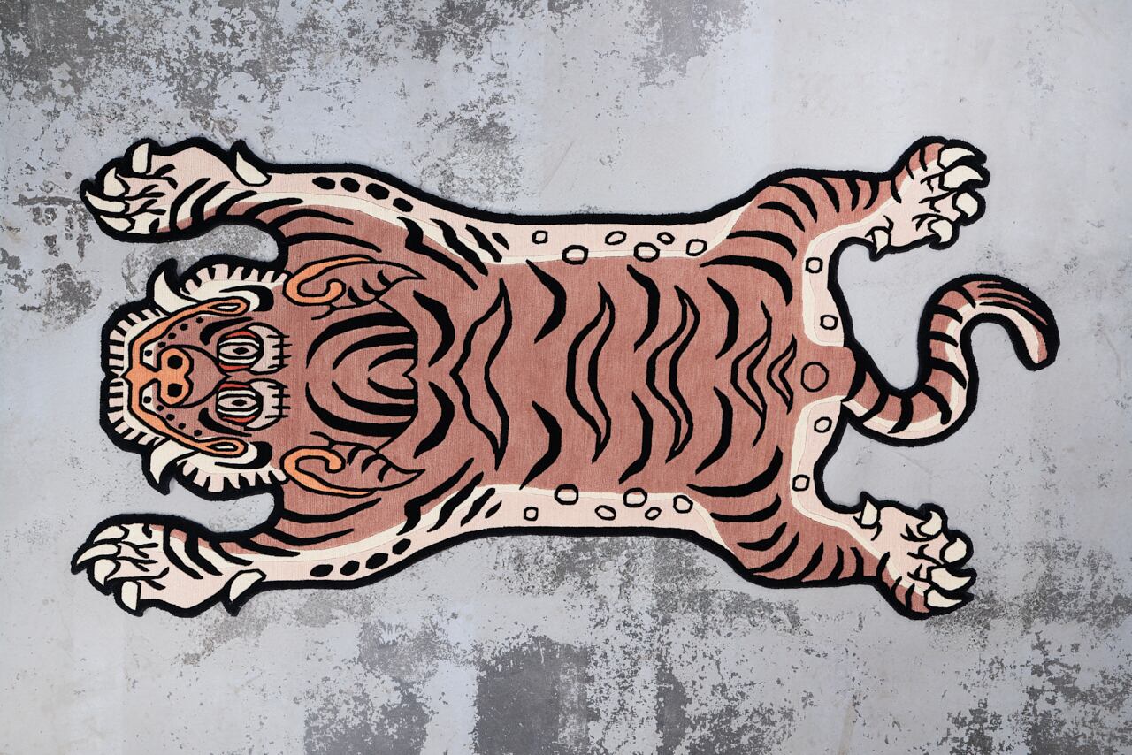 Tibetan Tiger Rug 《Lサイズ•ウール・オリジナル2・ココアブラウン328