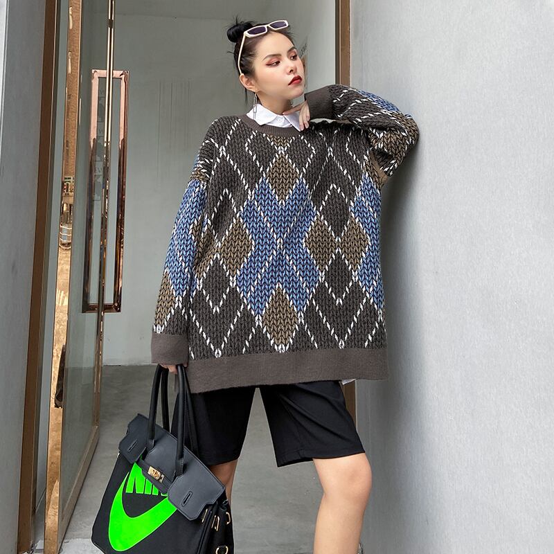 スタイルセーター スタンダードオータムウィンタールーズプルオーバー レトロ 秋物 冬物 ラブタオタオダレンハウス93405196496