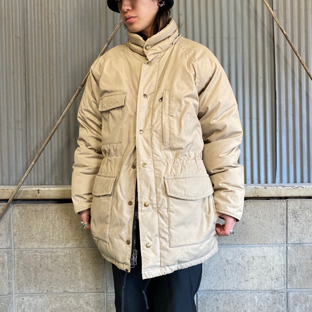 70 80年代 Eddie Bauer エディーバウアー グースダウンジャケット メンズxl相当 古着 70s 80s ヴィンテージ マウンテンジャケット ベージュ アウトドアジャケット Cave 古着屋 公式 古着通販サイト 30 Off Sale開催中