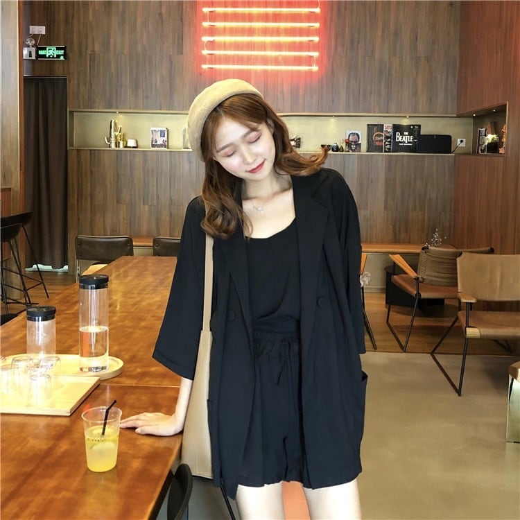 セットアップ レディース ジャケット キャミソール ショートパンツ