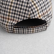 ミュウミュウ キャップ チェック ウール ベージュ ホワイト ブラック