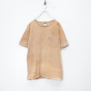 *SPECIAL ITEM* USA VINTAGE HANES REMAKE KAKISIBU OVER DYE POCKET T SHIRT/アメリカ古着リメイク柿渋染めポケットTシャツ