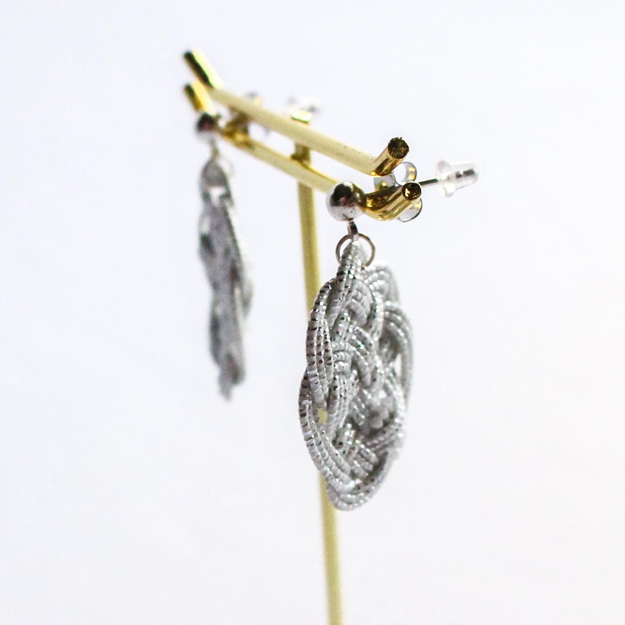 水引ピアス・イヤリング - TSUYA - シルバー | 紙単衣 - kamihitoe