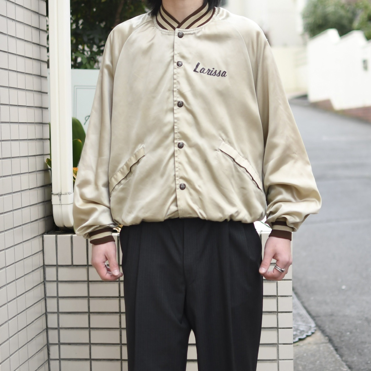 80's KING LOUIE satin varsity Jacket