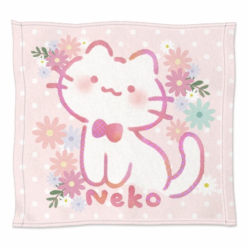 ドットねこちゃんハンドタオル