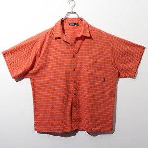 美品 XL 00年 オレンジ Puckerware Shirt Patagonia パッカーウェアシャツ パタゴニア  シアサッカー