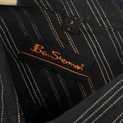 Ben Sherman ベンシャーマン ストライプ 長袖シャツ 3/L /ブラック メンズ