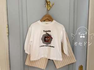 【night bebe】トーストＴ ホワイト 90〜130cm
