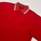 KENZO GOLF ケンゾー ゴルフ 襟裏総柄 半袖 ポロシャツ サイズ 4 /レッド/メンズ/ビンテージ