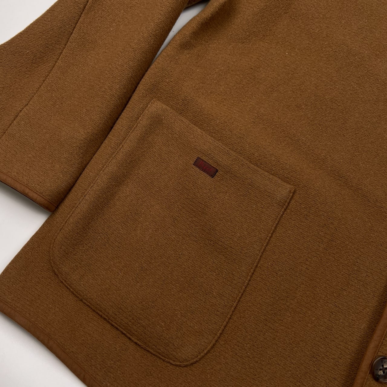 美品 PAPAS パパス ウール ジャケット サイズ 50 L/裏ネイティブストライプ/キャメルブラウン/日本製