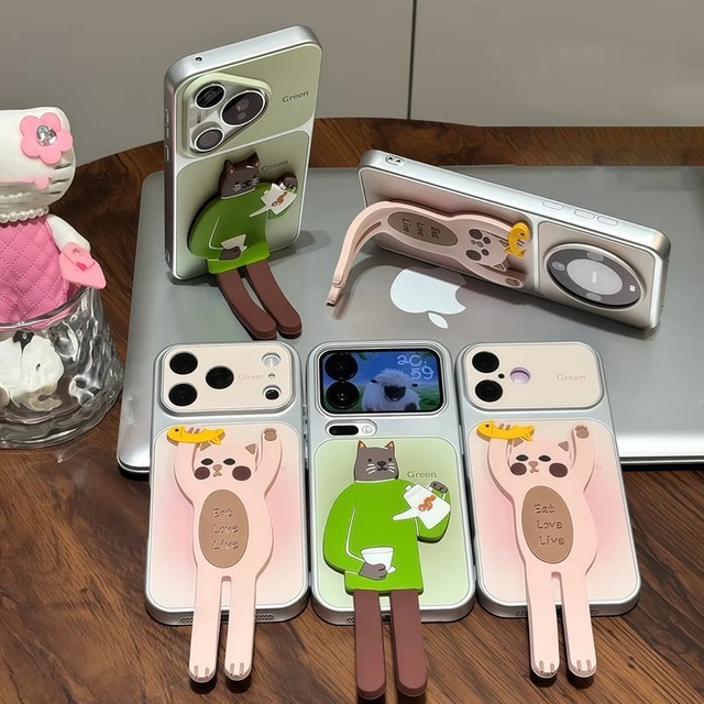 【PINSHUシリーズ】★携帯ケース★ 2color アイホンケース 猫柄 iPhone17 iPhone16 iPhone15 iPhone14 iPhone13 iPhone12/11