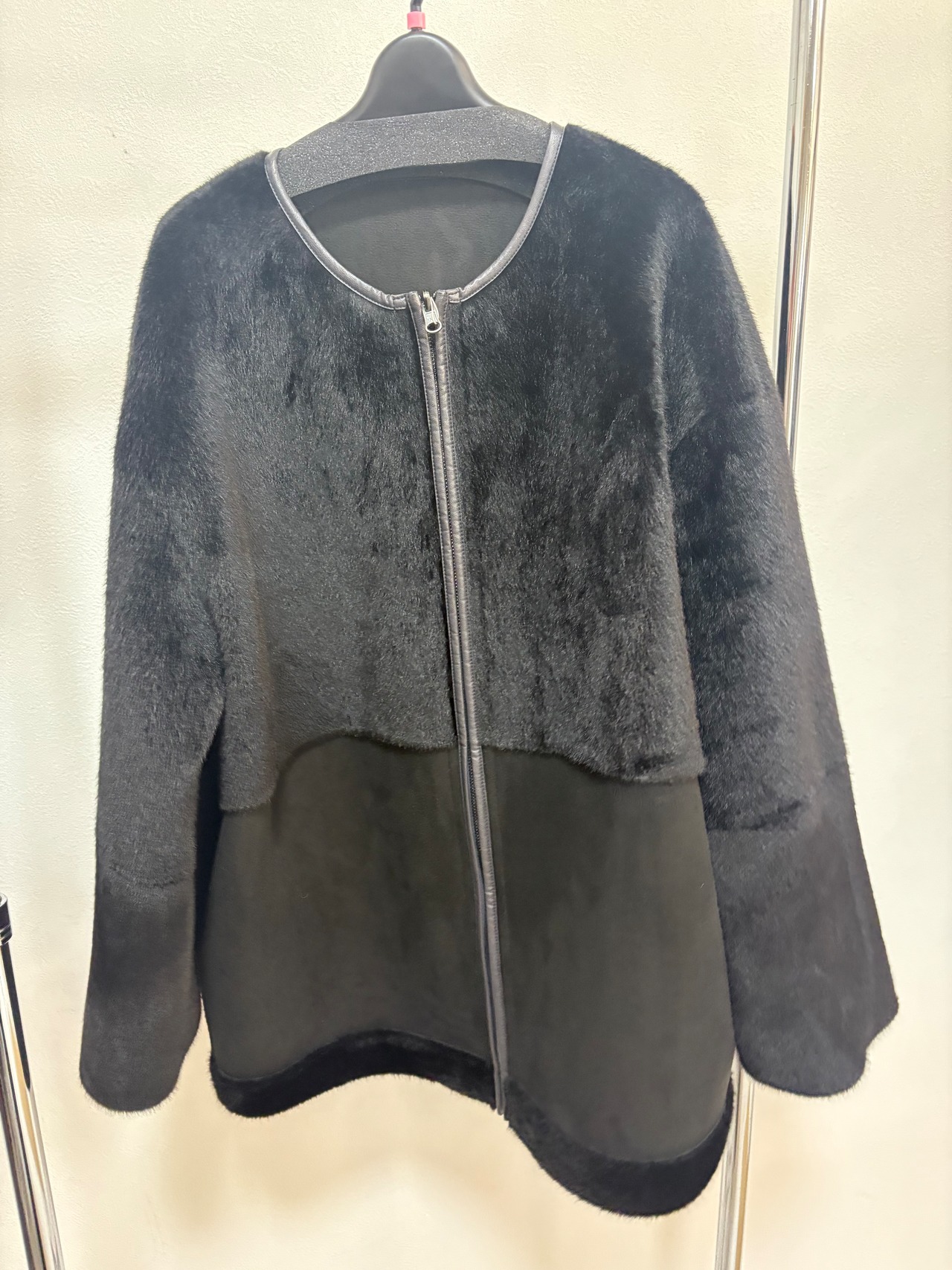 chris リバーシブルシャギーコート　6027