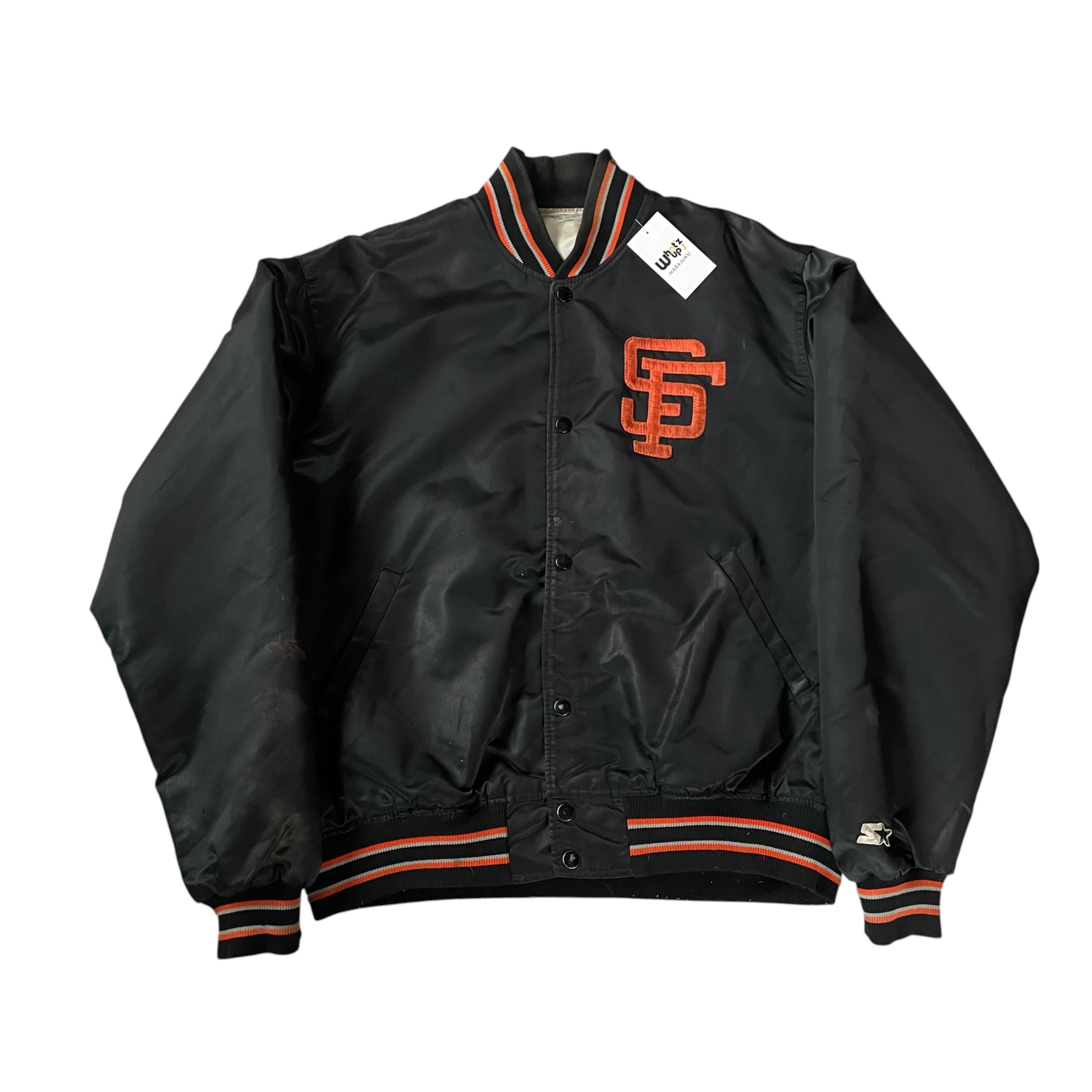 90s STARTER "San Francisco Giants" nylon stadium jacket