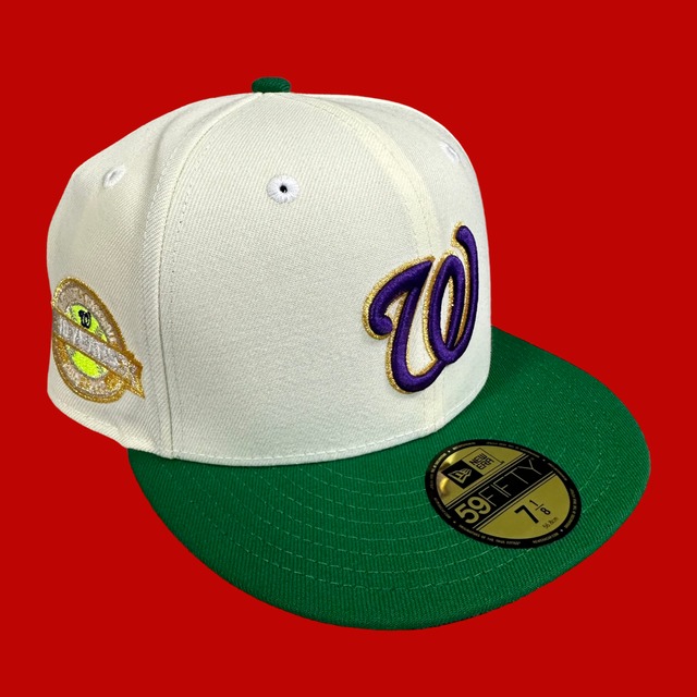 Washington Nationals 10th Anniversary New Era 59Fifty Fitted / White,Green (Gray Brim)